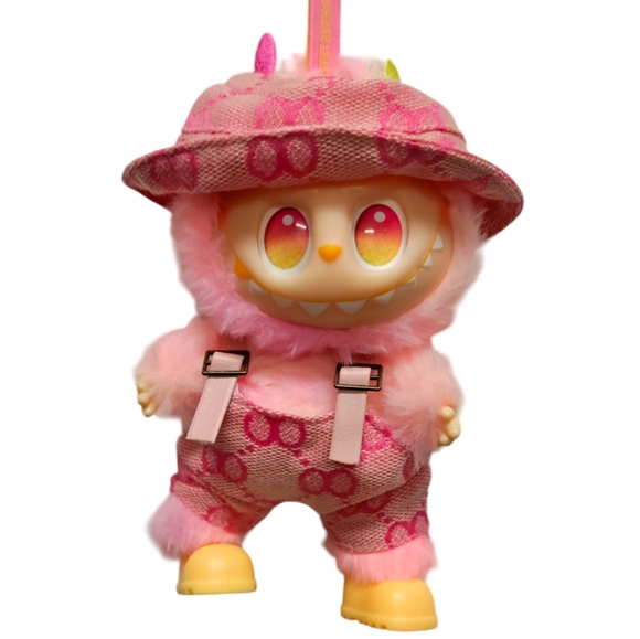 LAFUFU Accessories - Unique Custom Lafufu Labubu - Big Into Energy w Overalls, Hat & Shoes